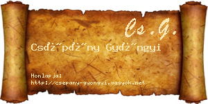 Csépány Gyöngyi névjegykártya