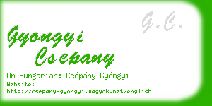 gyongyi csepany business card